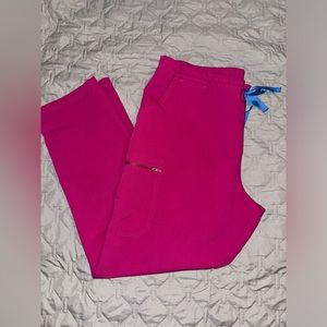 Figs, Yola- Skinny Scrub Pants, Raspberry Sorbet, XL